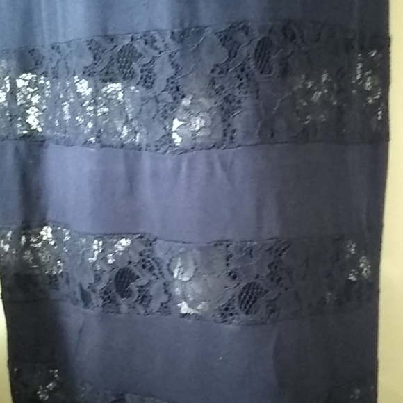 NY Collection navy blue maxi-dress long - Picture 4 of 6